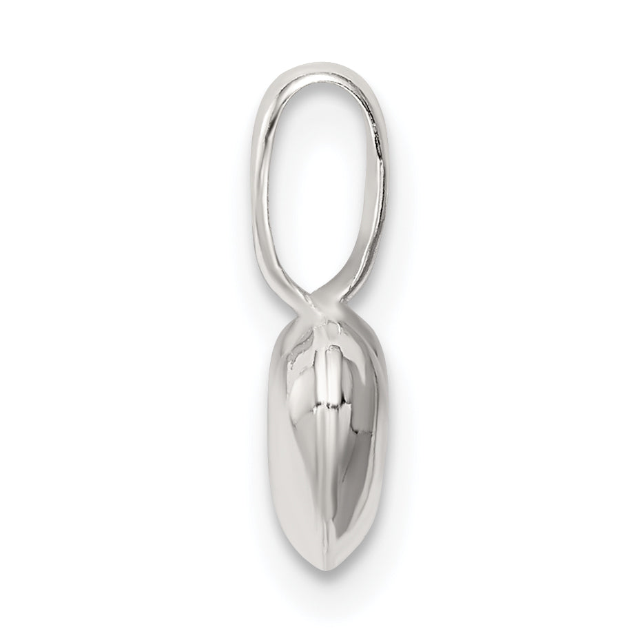 Sterlingsilber Gewölbt Herz Charm
