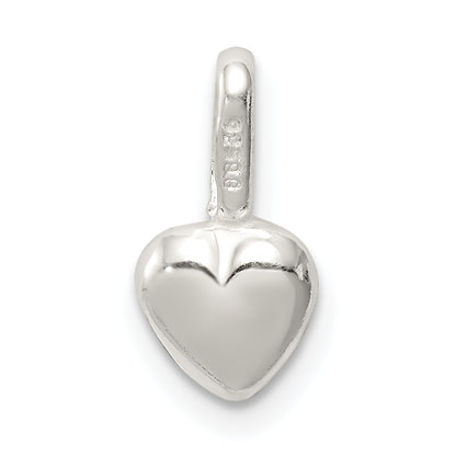Sterlingsilber Gewölbt Herz Charm