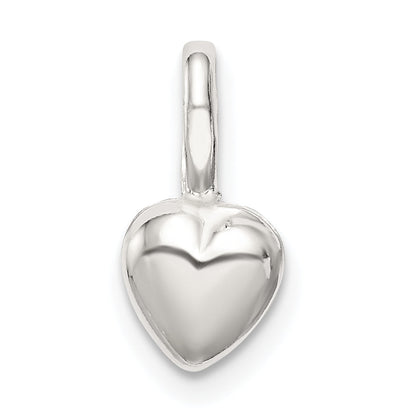 Sterlingsilber Gewölbt Herz Charm