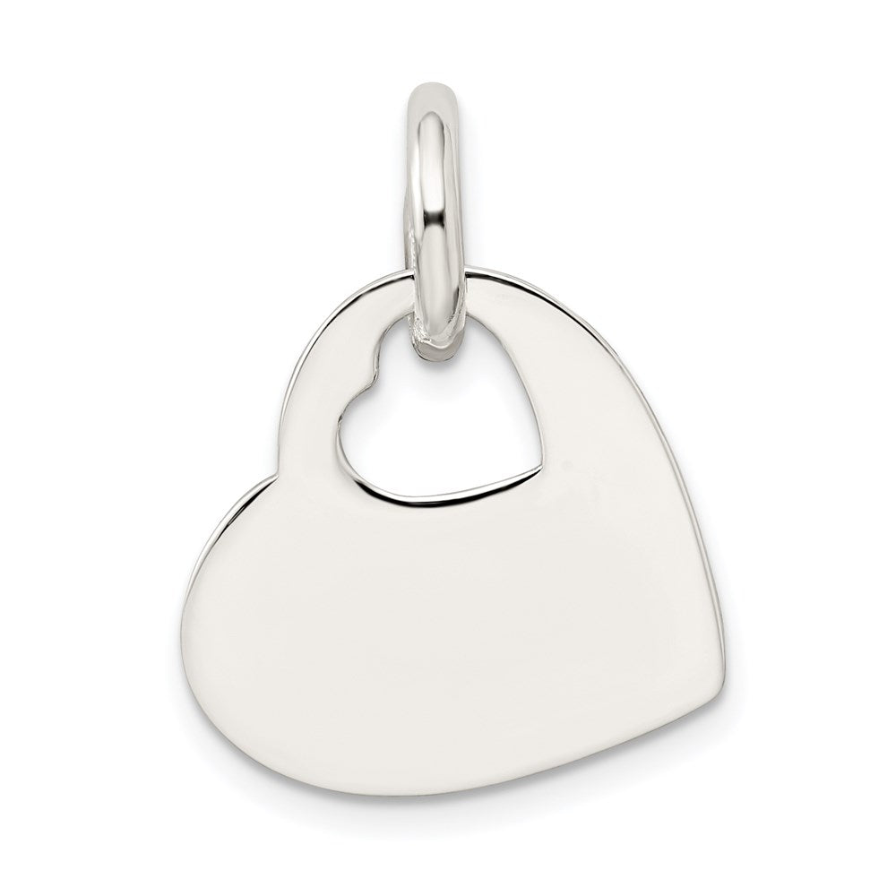 Sterlingsilber Herz mit Ausgeschnitten Charm