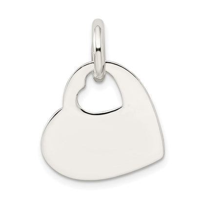 Sterlingsilber Herz mit Ausgeschnitten Charm