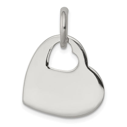 Sterlingsilber Herz mit Ausgeschnitten Charm