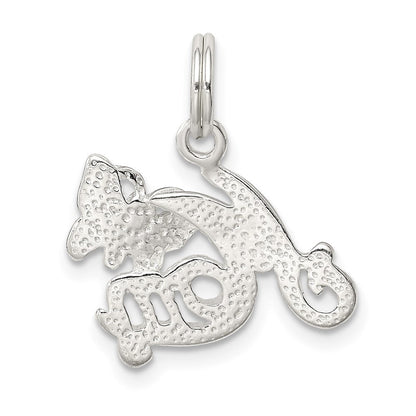 Sterlingsilber Poliert Mama Schmetterling Emailliert Charm