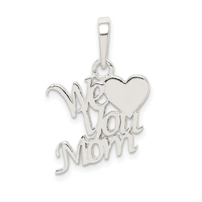 Sterlingsilber Poliert We Liebe You Mama Anhänger
