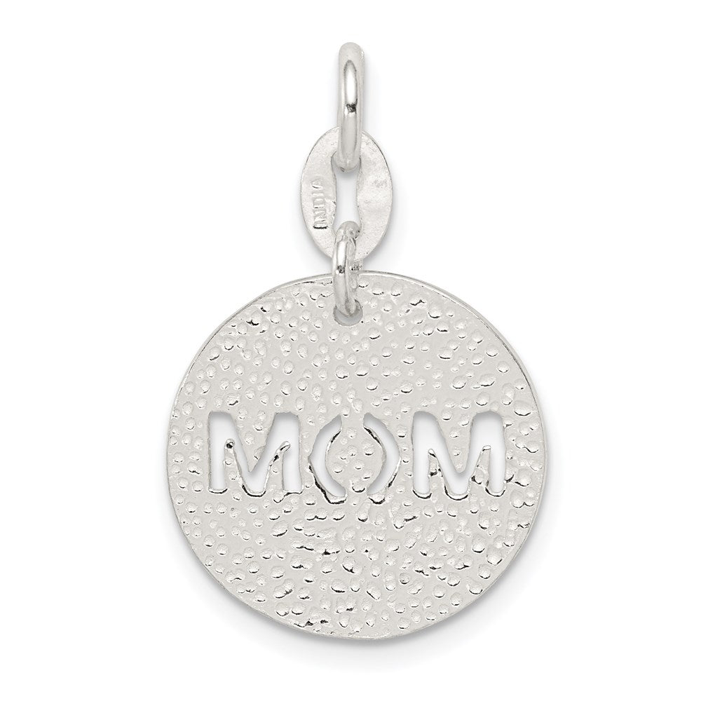 Sterlingsilber Poliert Kreis Mama Charm