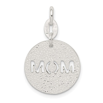 Sterlingsilber Poliert Kreis Mama Charm