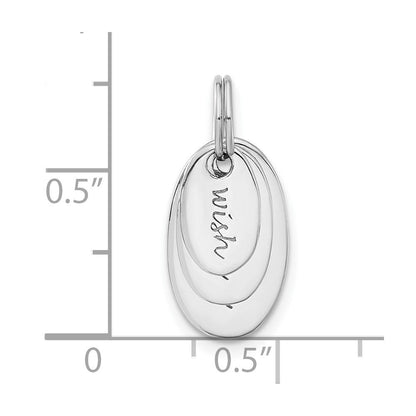 Sterlingsilber Poliert Wunsch True Liebe Charm