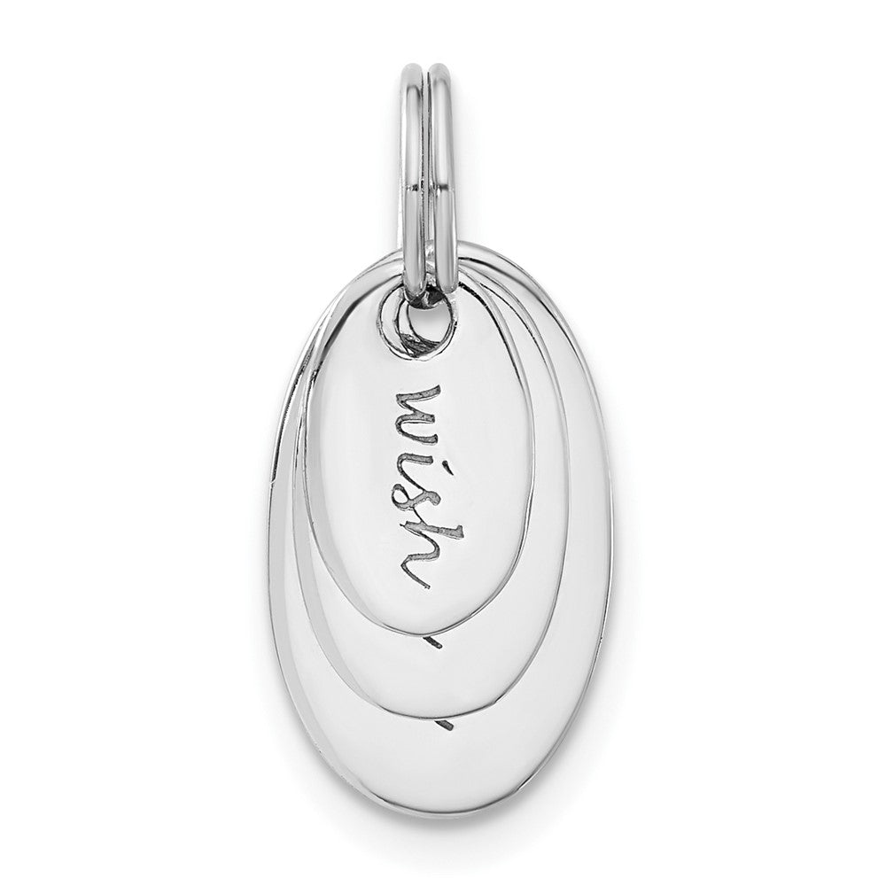 Sterlingsilber Poliert Wunsch True Liebe Charm