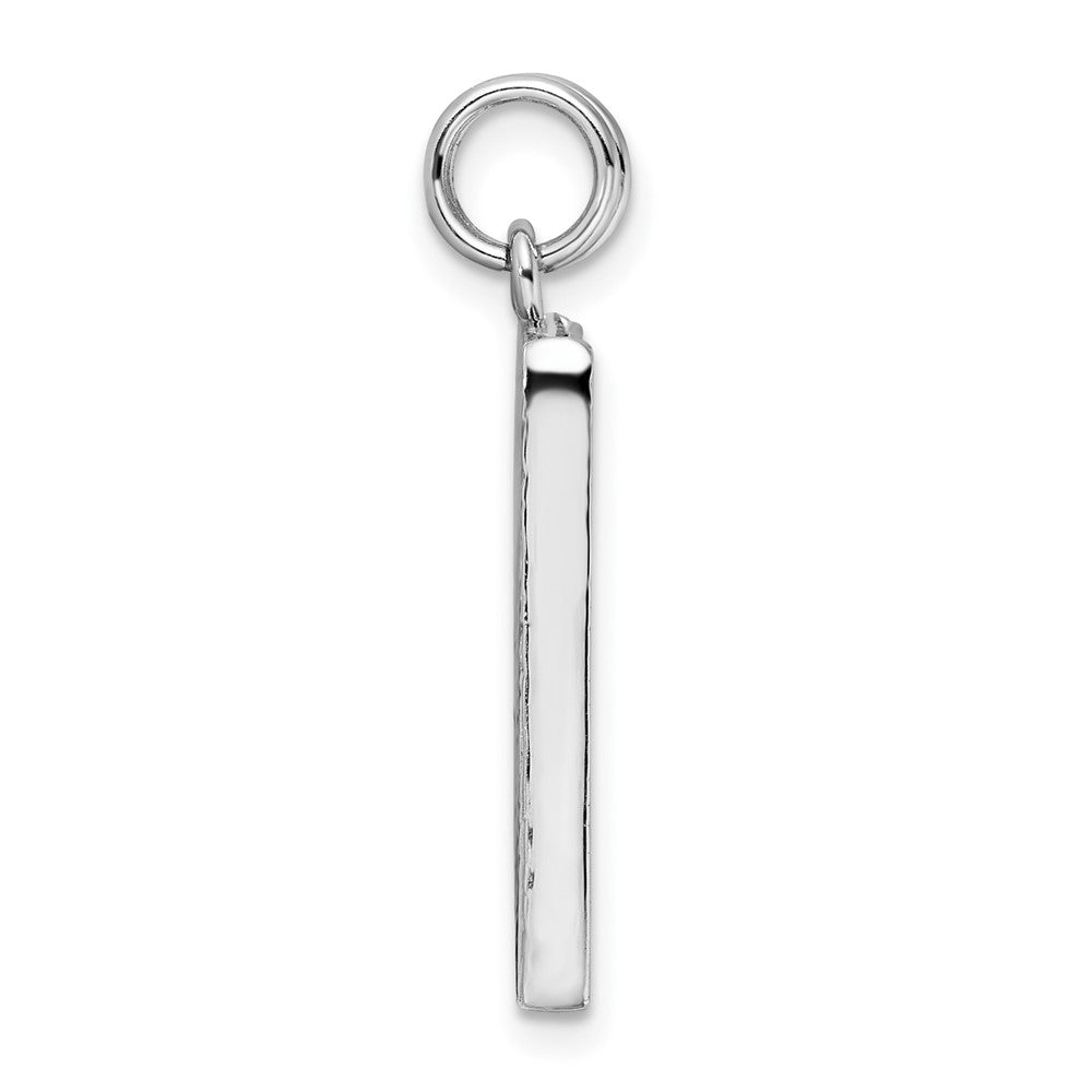 Sterlingsilber Rhodiniert Strukturiert Picture Rahmen Charm