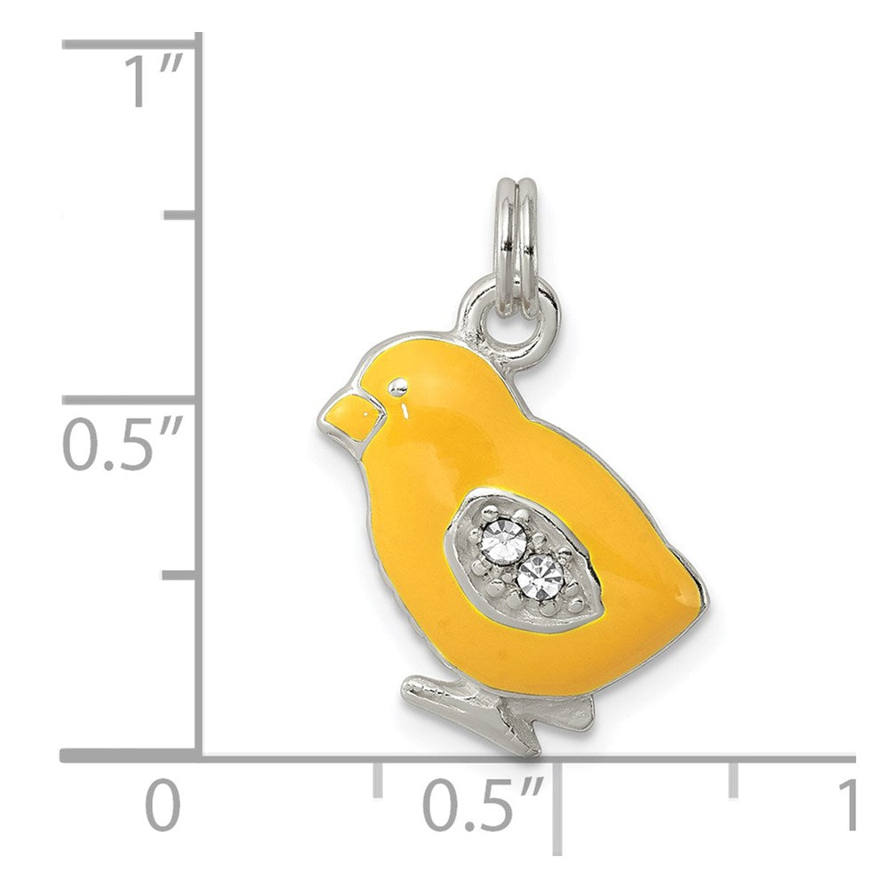 Sterlingsilber Preciosa Kristall Emailliert Gelb Baby Chick Charm