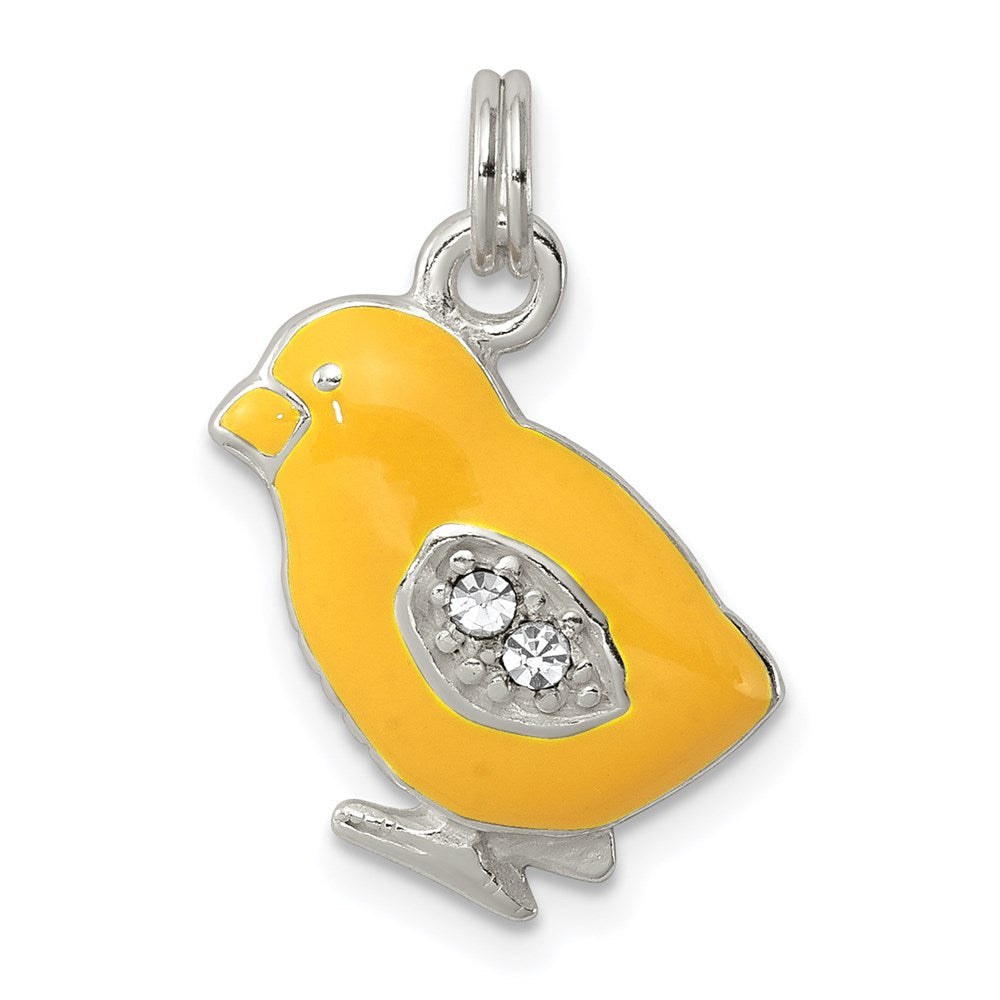 Sterlingsilber Preciosa Kristall Emailliert Gelb Baby Chick Charm