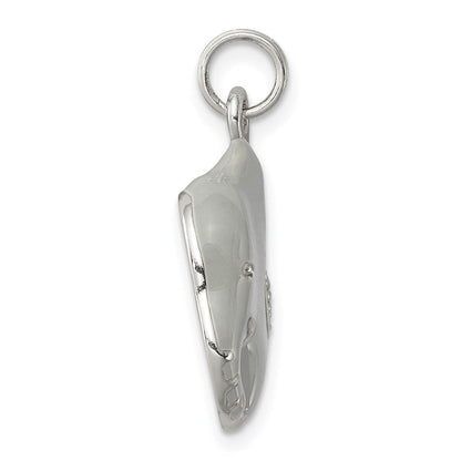 Sterlingsilber Zirkonia Grau Emailliert Poliert Elefant Charm