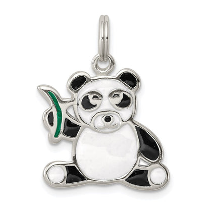 Sterlingsilber Emailliert Panda Bär Charm