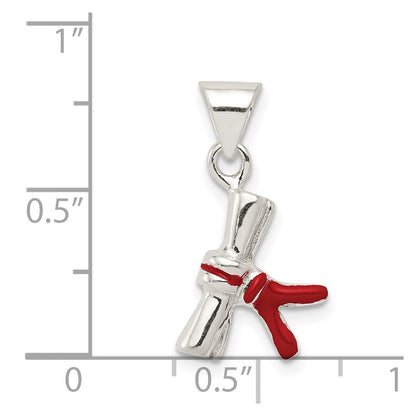 Sterlingsilber Emailliert Diploma Charm