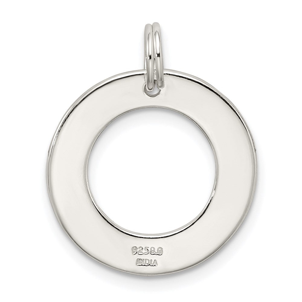 Sterlingsilber Poliert Emailliert Follow Your Dreams Kreis Charm
