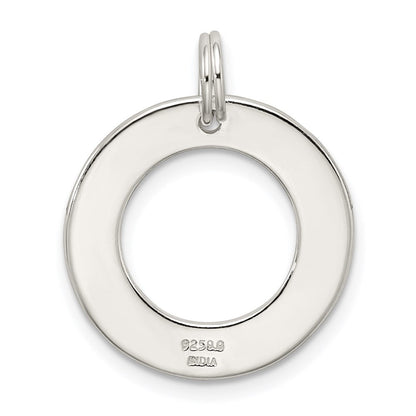 Sterlingsilber Poliert Emailliert Follow Your Dreams Kreis Charm
