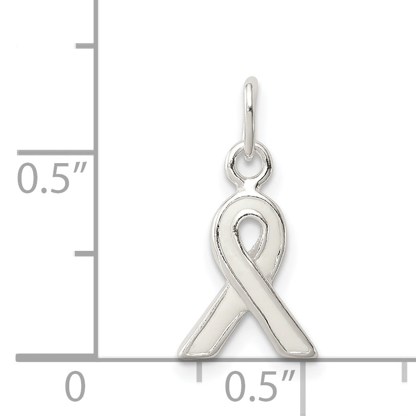 Sterlingsilber Weiß Emailliert Bewusstsein Charm