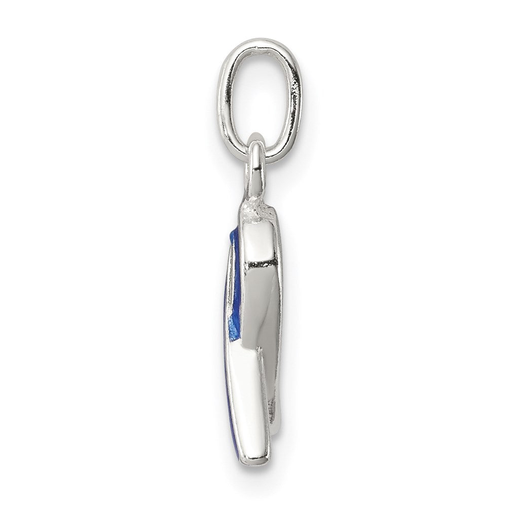 Sterlingsilber Blau Emailliert Bewusstsein Charm
