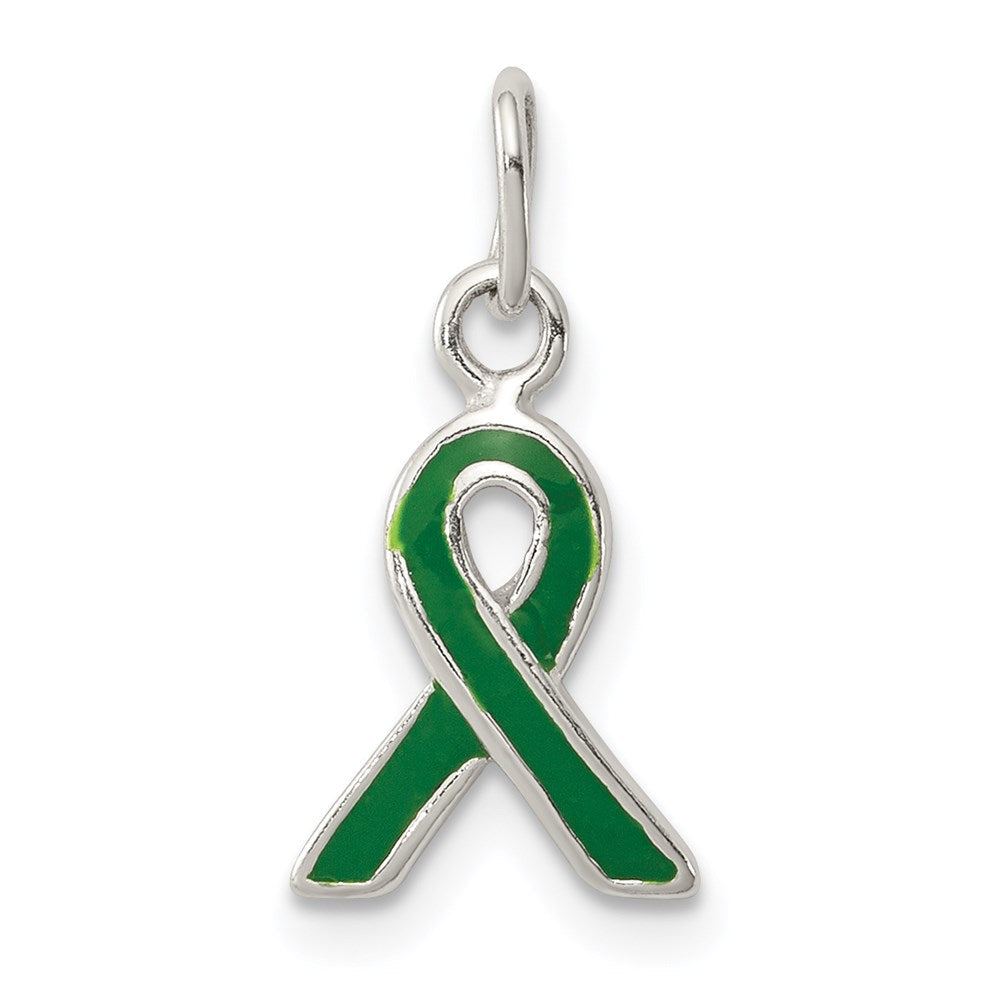 Sterlingsilber Grün Emailliert Bewusstsein Charm