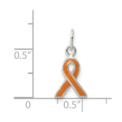 Sterlingsilber Orange Emailliert Bewusstsein Charm