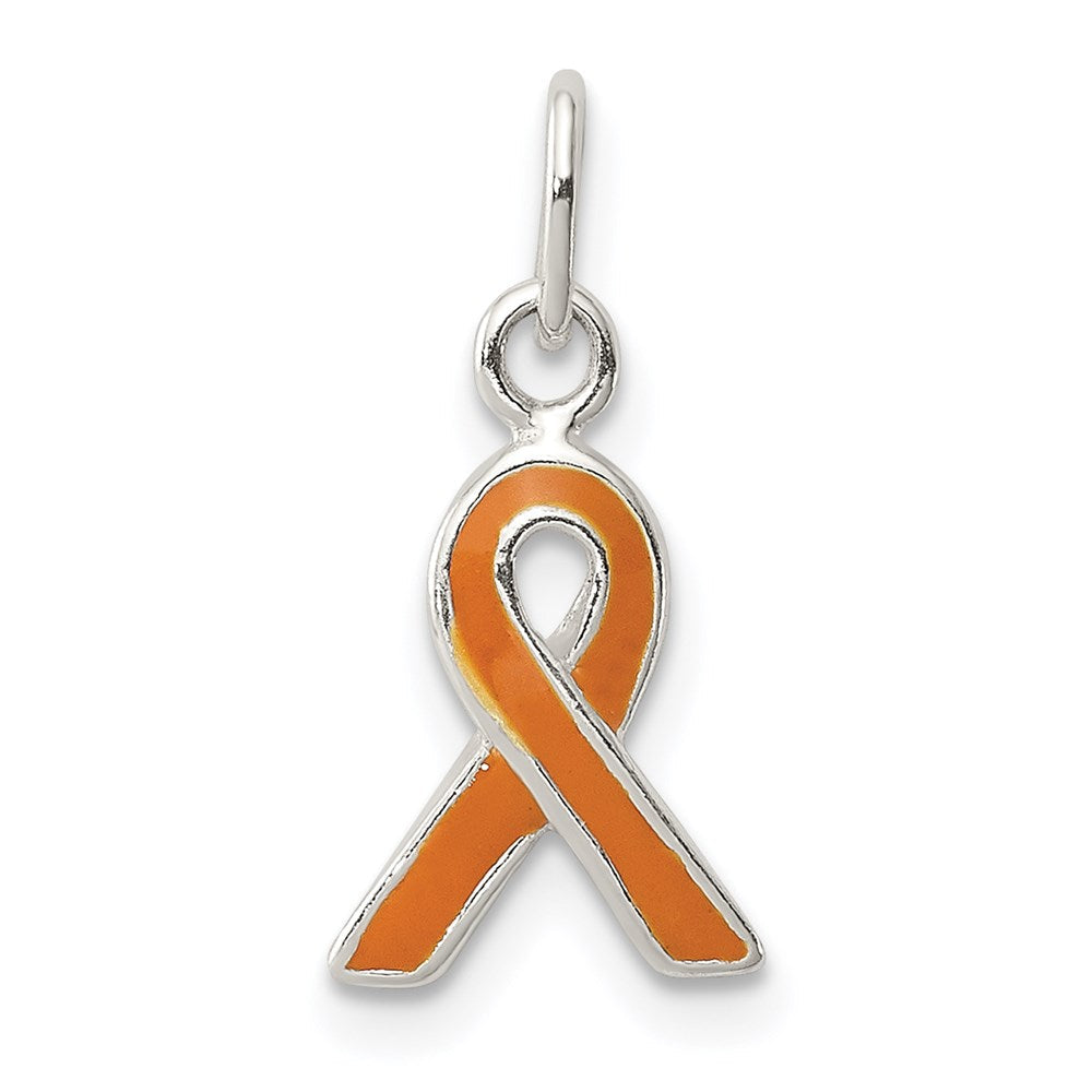 Sterlingsilber Orange Emailliert Bewusstsein Charm