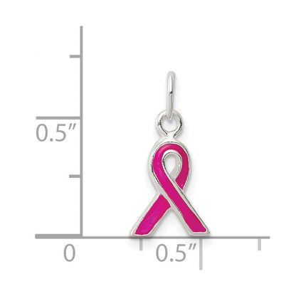 Sterlingsilber Rosa Emailliert Bewusstsein Charm