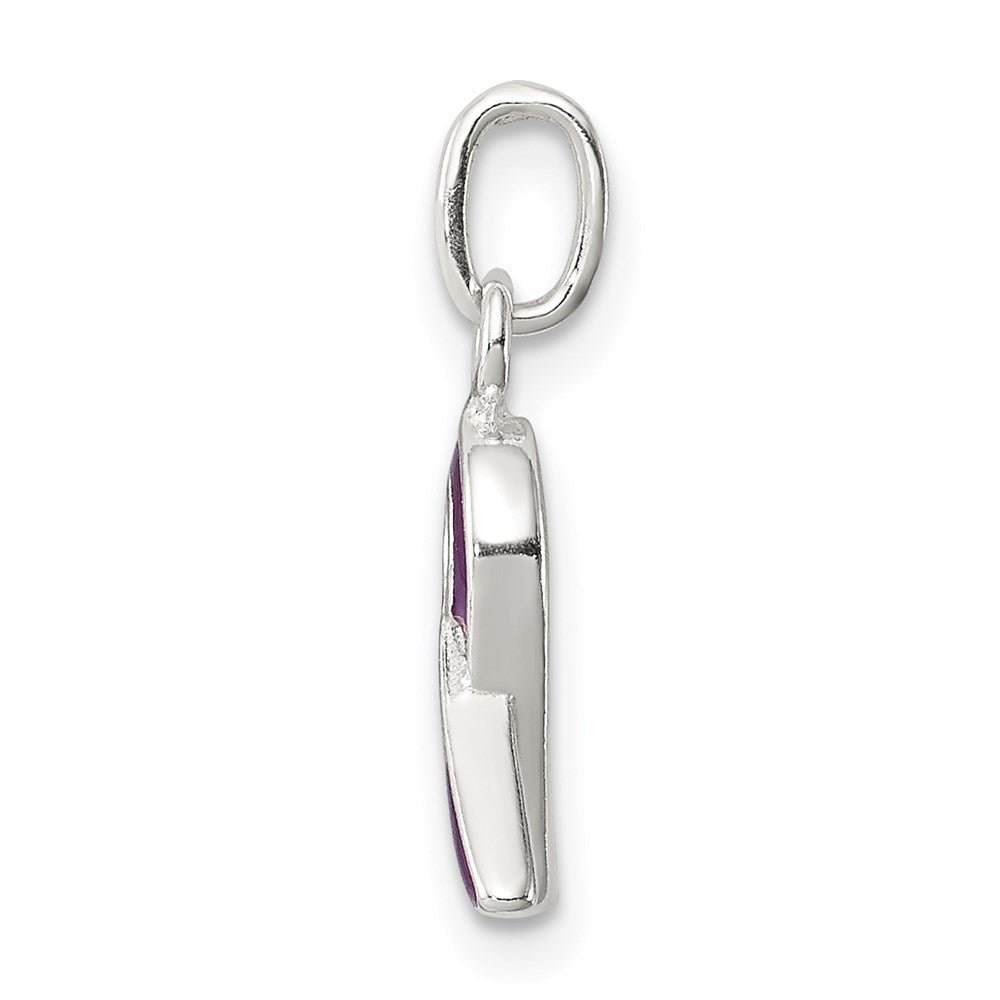 Sterlingsilber Lila Emailliert Bewusstsein Charm