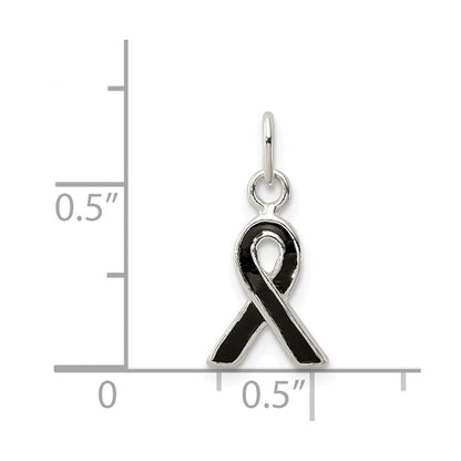Sterlingsilber Schwarz Emailliert Bewusstsein Charm