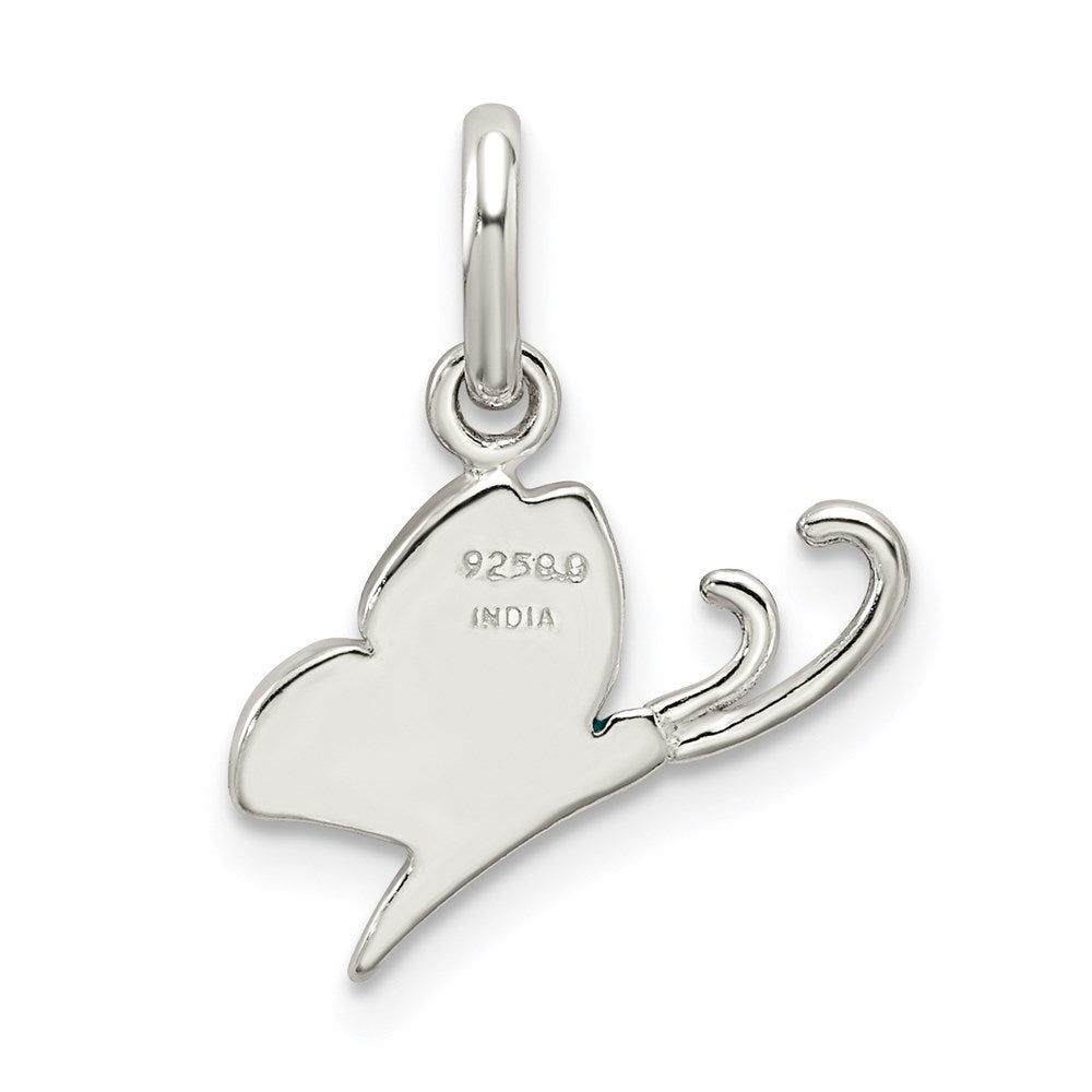 Sterlingsilber Emailliert Schmetterling Charm