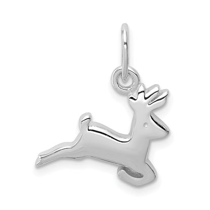 Sterlingsilber Rhodiniert Running Hirsch Charm