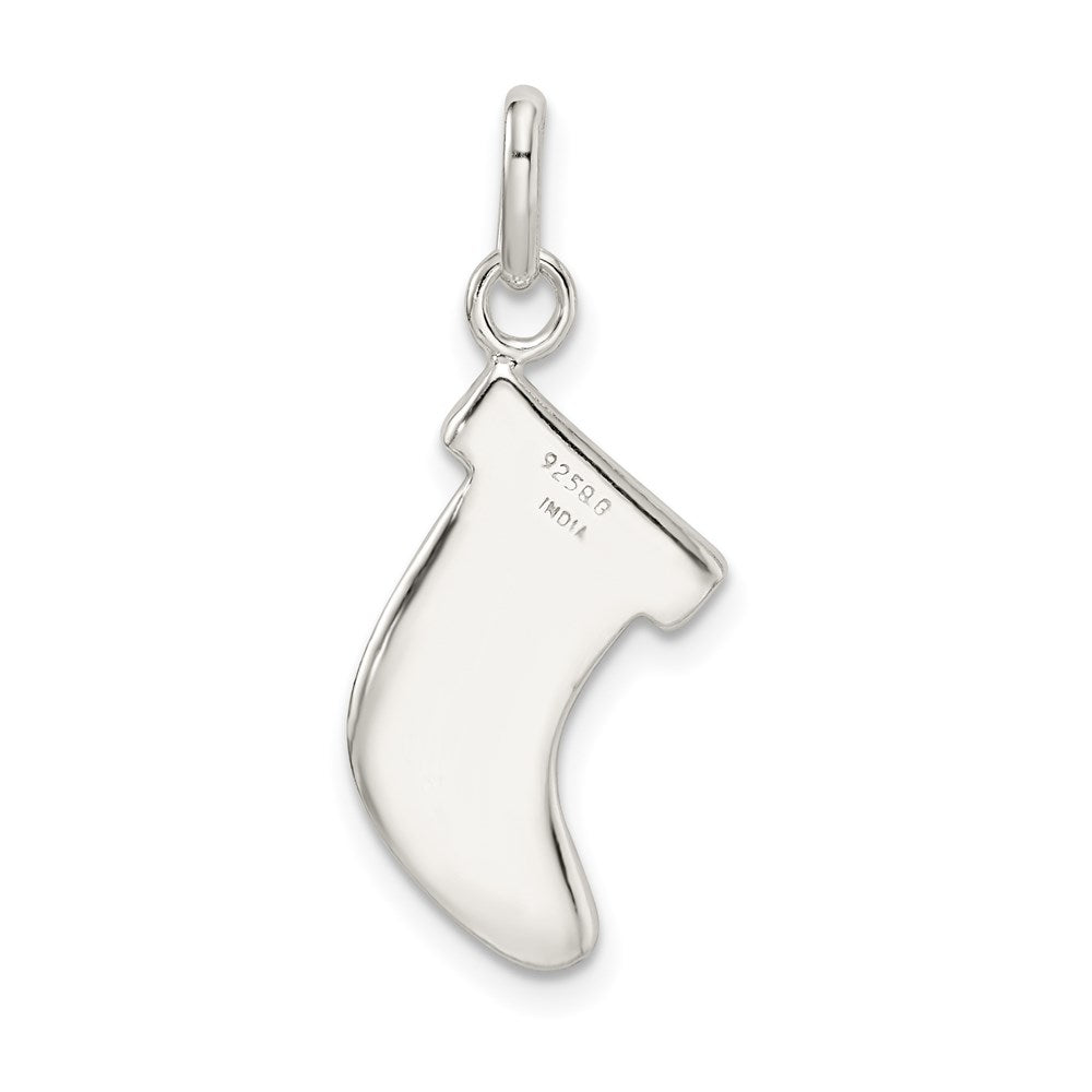 Sterlingsilber Emailliert Weihnachten Stocking Charm
