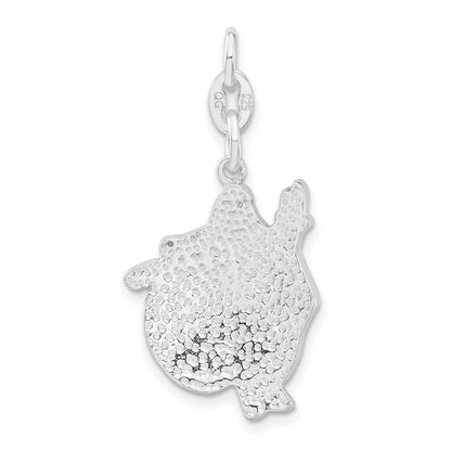 Sterlingsilber Emailliert Santa Charm