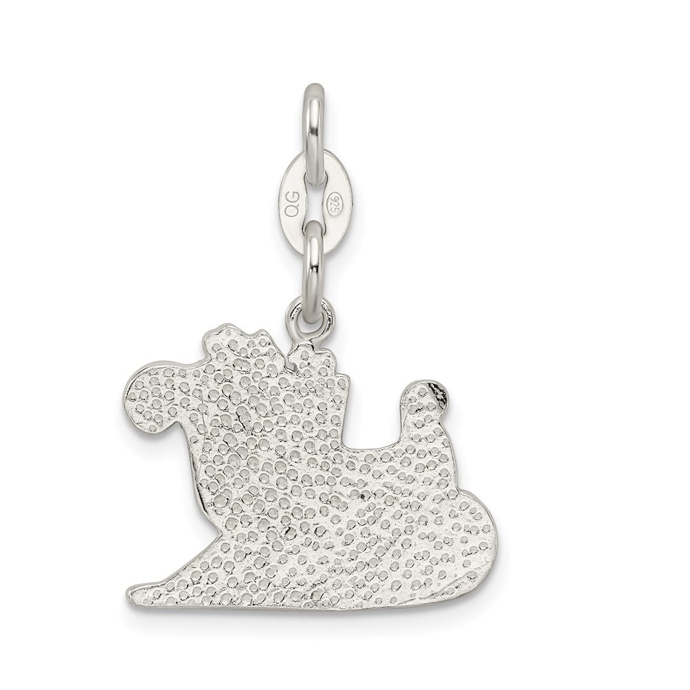 Sterlingsilber Emailliert Santa Sled Charm
