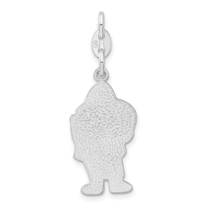 Sterlingsilber Poliert & Emailliert Santa Charm