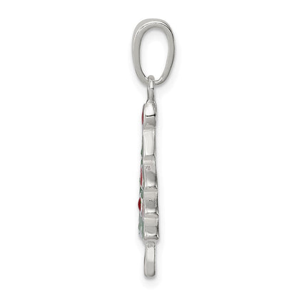 Sterlingsilber Emailliert Weihnachten Baum Anhänger
