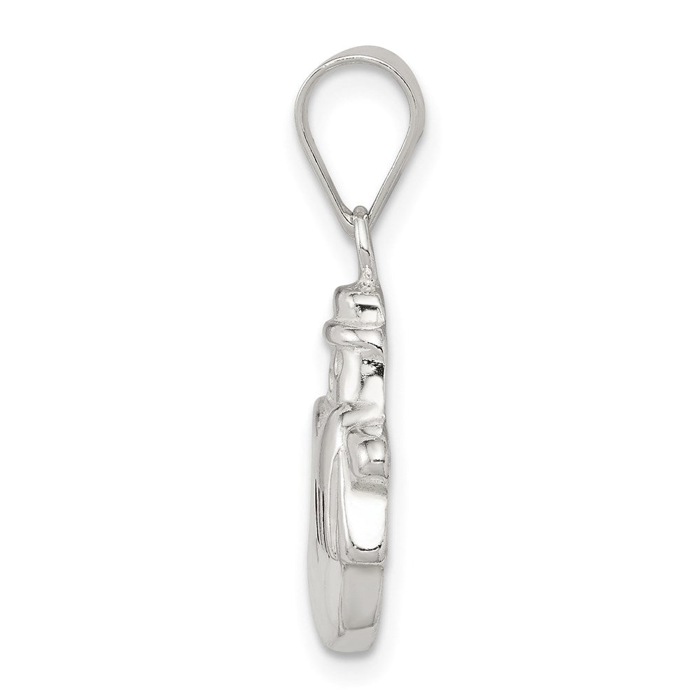 Sterlingsilber Emailliert Snowman Charm