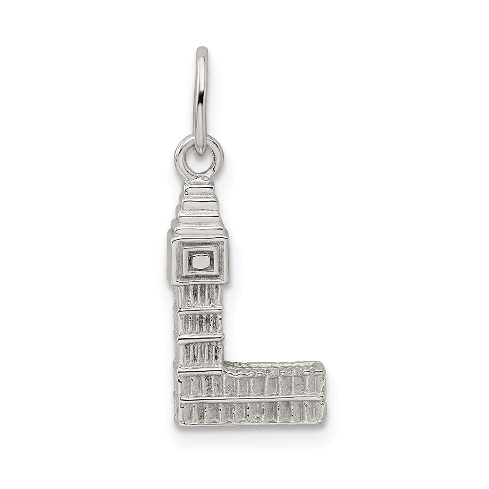 Sterlingsilber Rhodiniert Big Ben Charm