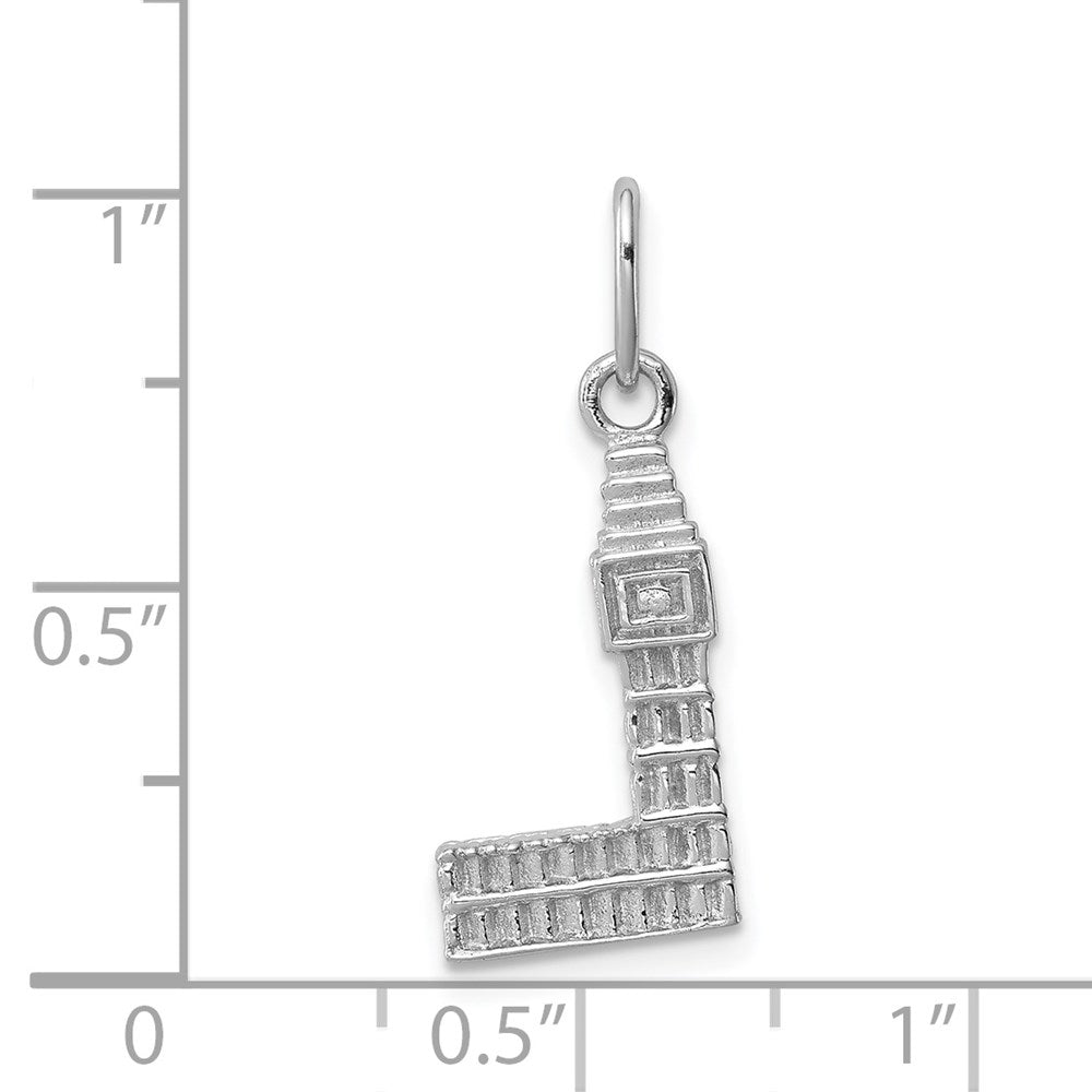 Sterlingsilber Rhodiniert Big Ben Charm