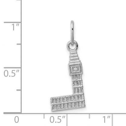 Sterlingsilber Rhodiniert Big Ben Charm
