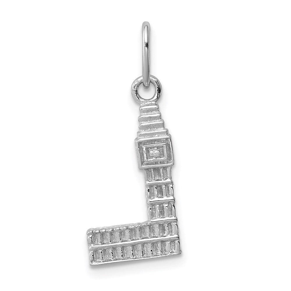 Sterlingsilber Rhodiniert Big Ben Charm