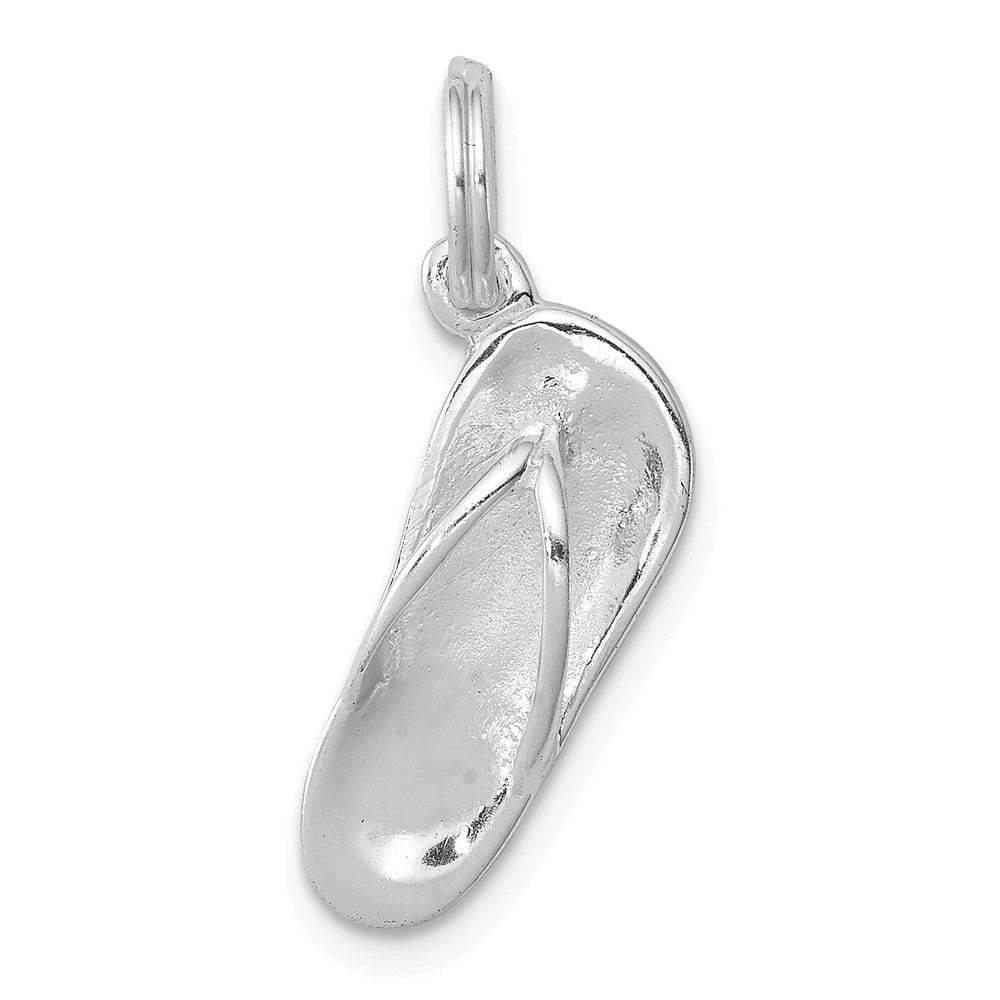 Sterlingsilber Rhodiniert Poliert Flip Flop Charm
