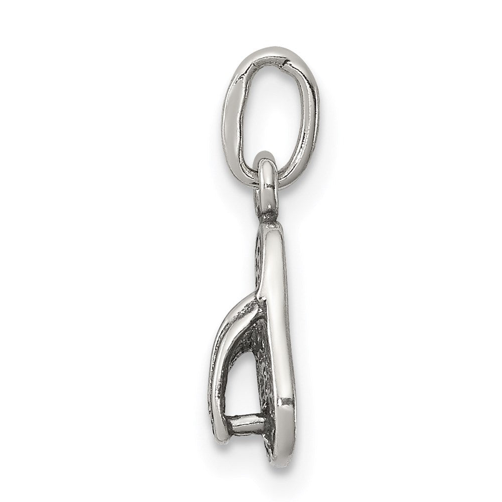 Sterlingsilber Antikisiert& Strukturiert Flip Flop Kinder Charm
