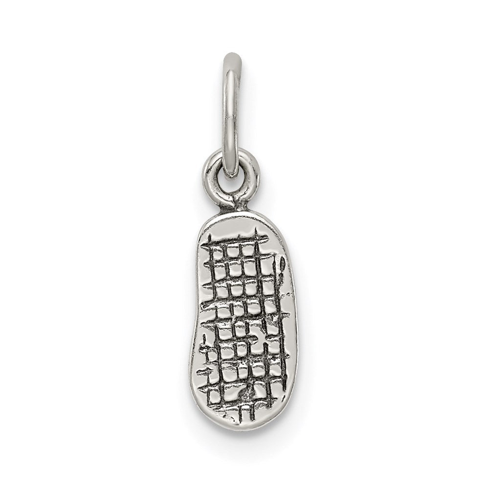 Sterlingsilber Antikisiert& Strukturiert Flip Flop Kinder Charm