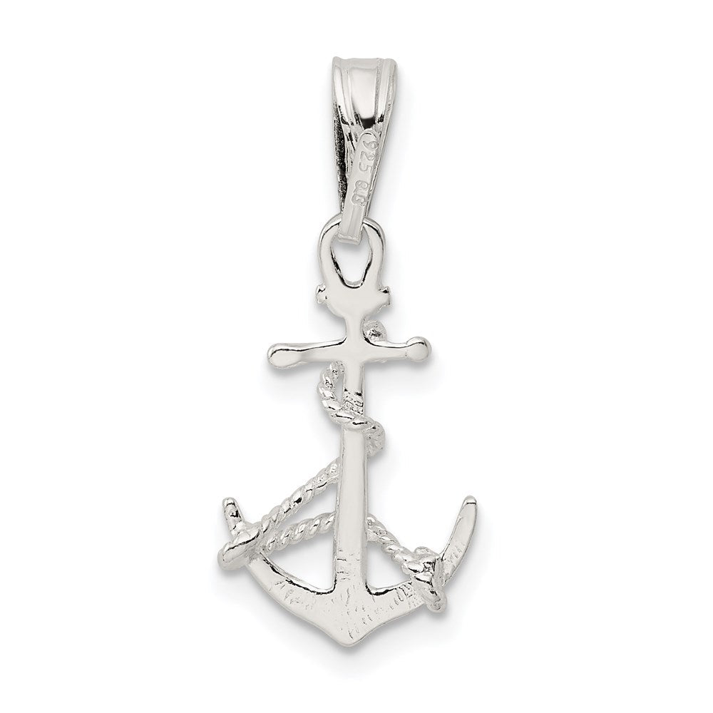 Sterlingsilber Anker & Kordel Anhänger