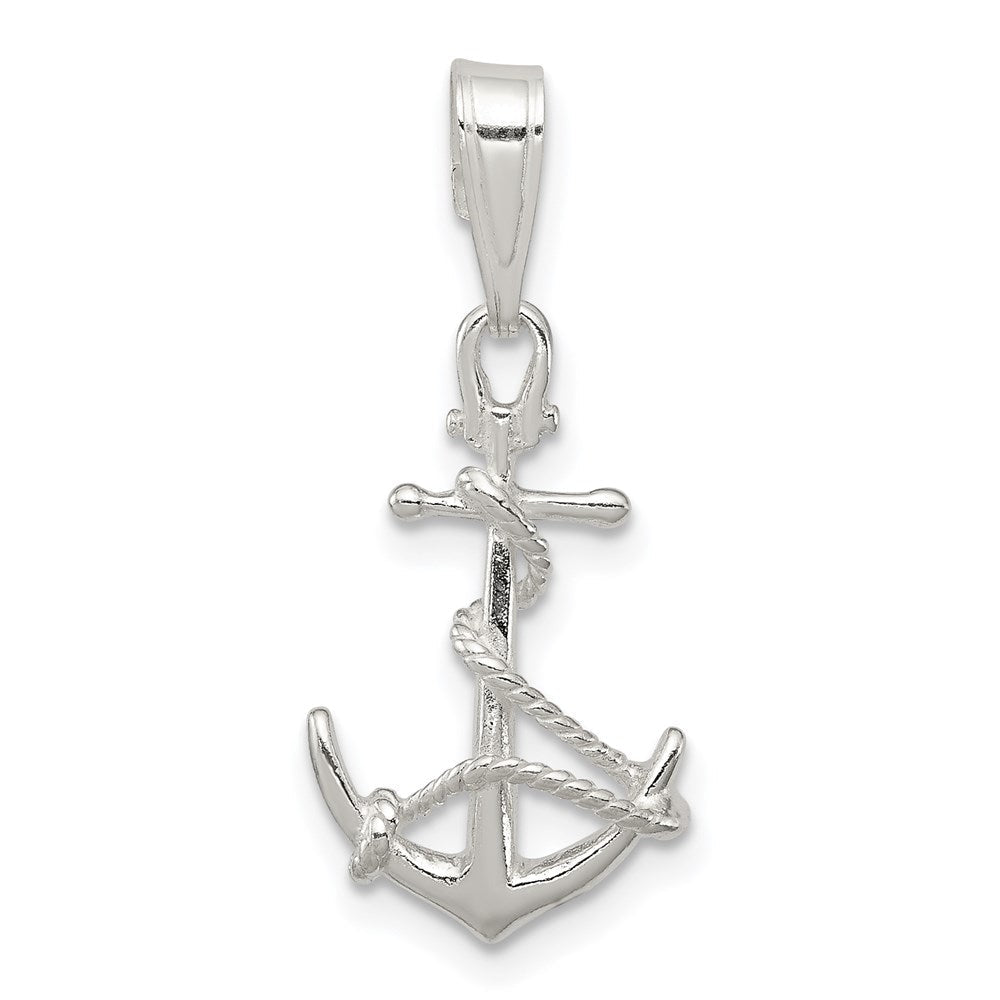 Sterlingsilber Anker & Kordel Anhänger