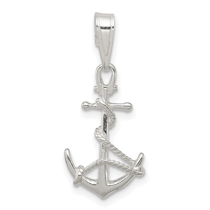 Sterlingsilber Anker & Kordel Anhänger