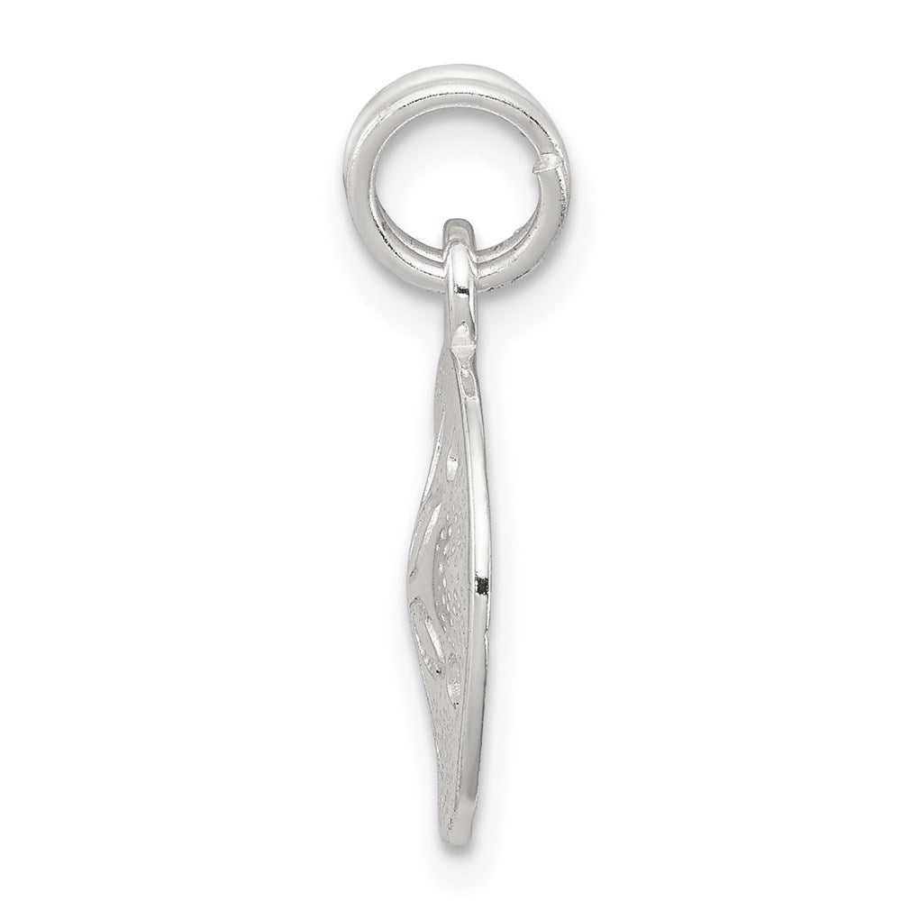 Sterlingsilber Rhodiniert Poliert Sand Dollar Charm