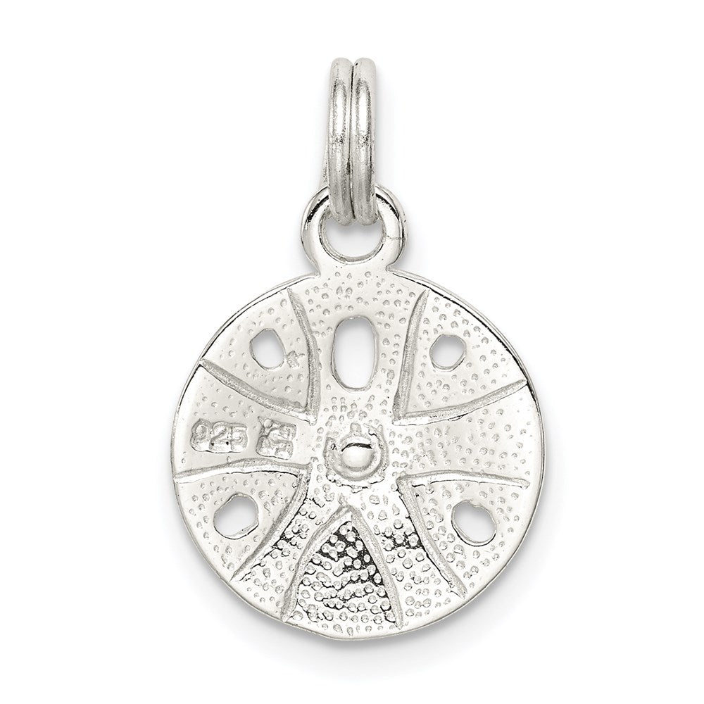 Sterlingsilber Rhodiniert Poliert Sand Dollar Charm