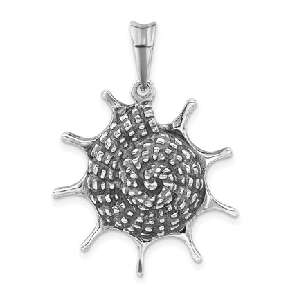 Sterlingsilber Antikisiert & Poliert Seashell Anhänger