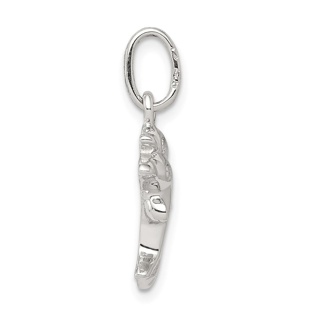 Sterlingsilber Rhodiniert Poliert Delfin Charm